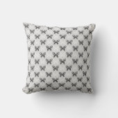 Coussin Papillons noirs et blancs (Recto)