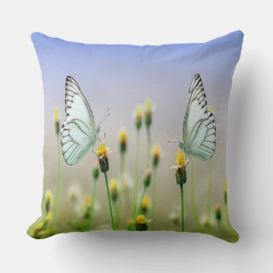 Coussin Papillons printaniers en miroir