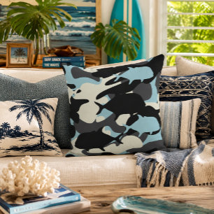 Coussin Papio et Ulua - camouflage pêche hawaïenne