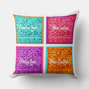 Coussin Pâque 20 x 20 Matzah Coloré