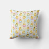 Coussin Pâques aquarelle de poussin de bébé mignon (Verso)