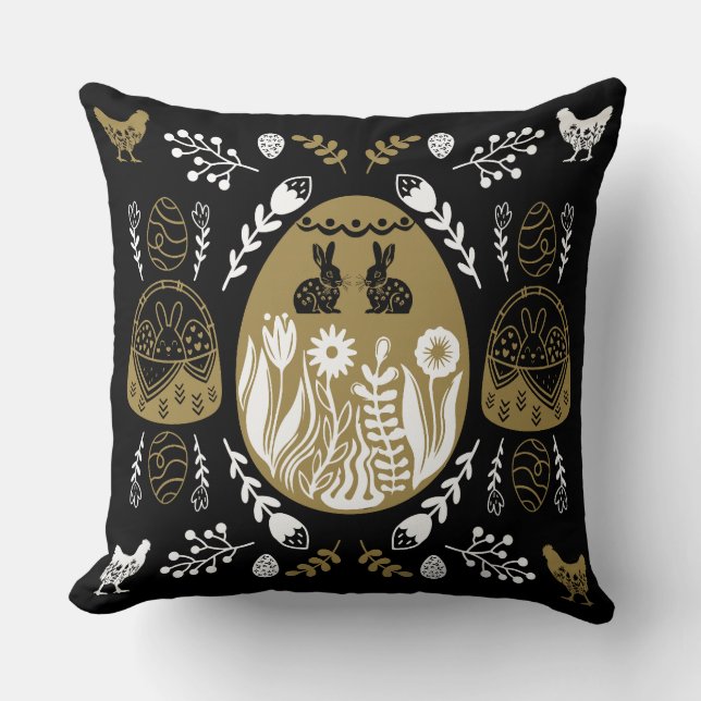 Coussin Pâques Avril cadeau de vacances (Recto)