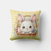 Coussin Pâques joyeuses et dynamiques dans un arrière - pl (Recto)