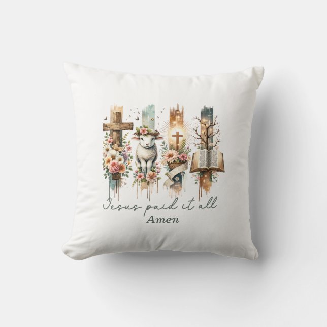Coussin Pâques religieuses (Recto)