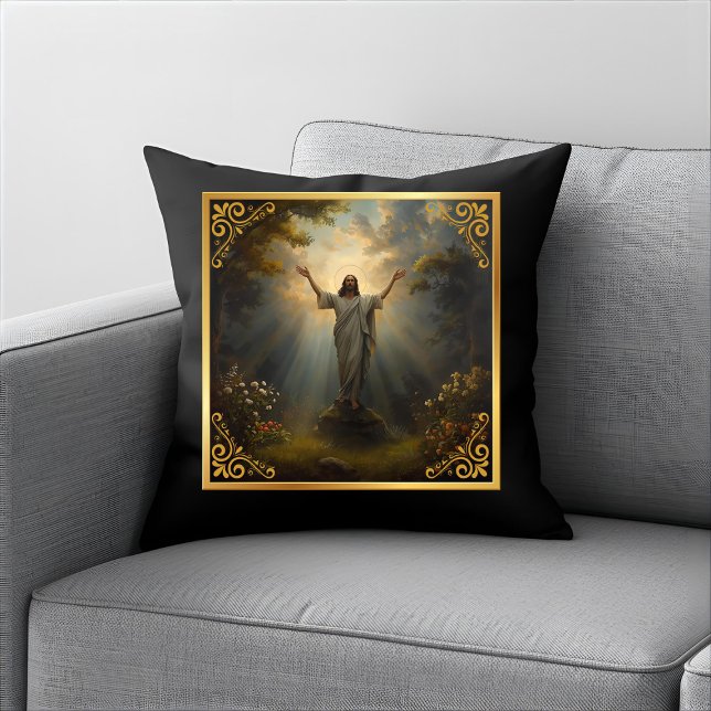 Coussin Pâques Résurrection Religieux (Créateur téléchargé)