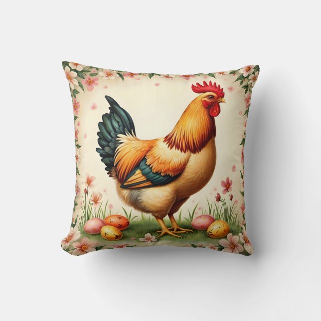 Coussin Pâques Vacances Vintages Collection de Pâques (Recto)