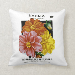 Coussin Paquet vintage de graine de dahlia