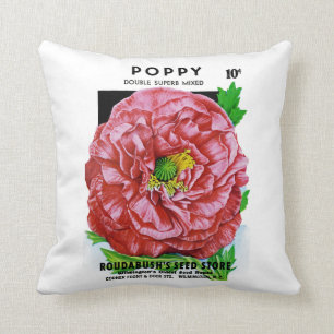 Coussin Paquet vintage de graine de pavot