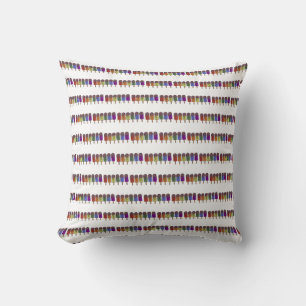 Coussin Parade de sucettes arc-en-ciel