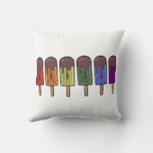 Coussin Parade de sucettes glacées arc-en-ciel (Verso)