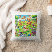 Coussin Paradis de chiots joueurs (Couverture)