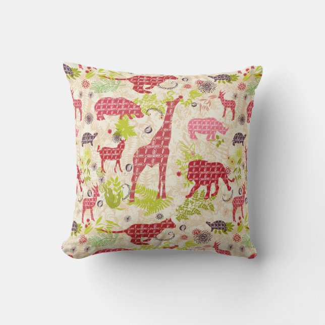 Coussin Paradis de jungle (Recto)