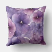Coussin Paradis des Fleurs de Violets (Verso)