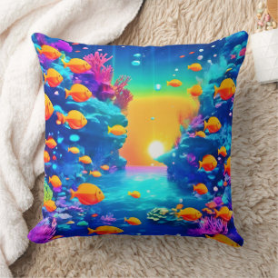 Coussin Paradis sous-marin vibrant découvert
