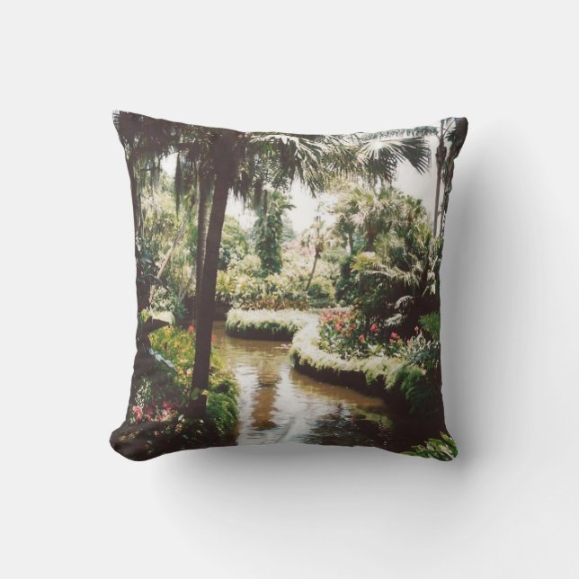 Coussin Paradis tropical de jardin (Recto)
