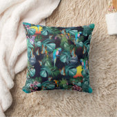 Coussin Paradis tropical de la flore au coucher du soleil (Couverture)