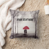 Coussin Parapluie rouge couple d'amour 24 heures sur 24 (Couverture)