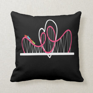 Coussin Parc d'attractions Rollercoaster Heart