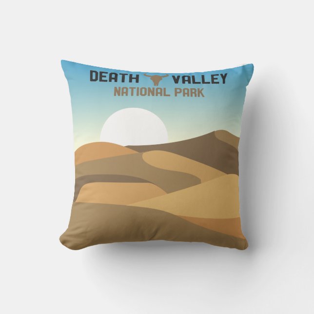 Coussin Parc national de Retro Death Valley, désert de Cal (Recto)