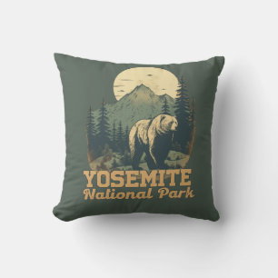 Coussin Parc national de Yosemite Rétro Vignette