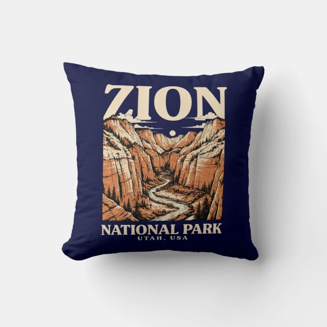 Coussin Parc national de Zion Red Cliffs (Recto)