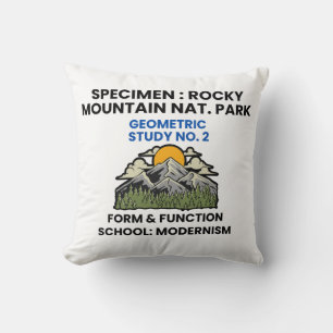 Coussin Parc national des montagnes Rocheuses Retro Specim