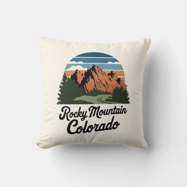 Coussin Parc national des Rocheuses (Recto)