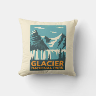 Coussin Parc national du Glacier vintage