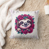 Coussin Parcelle souriante entourée de Roses (Couverture)