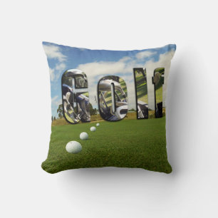 Coussin Parcours de golf et logo,