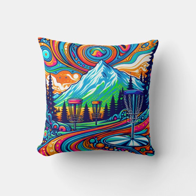 Coussin Parcours de golf Psychedelic Disk (Recto)