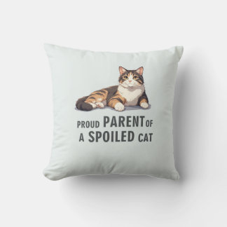 Coussin Parent De Fierté Minimaliste D'Un Chat Gaché Drôle