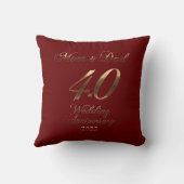 Coussin Parents du 40e anniversaire du Mariage de Ruby 202 (Verso)
