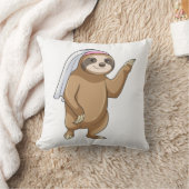 Coussin Paresseux comme mariée avec voile (Couverture)