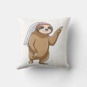 Coussin Paresseux comme mariée avec voile (Verso)