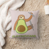 Coussin Paresseux drôle Avocat Slothocado (Couverture)