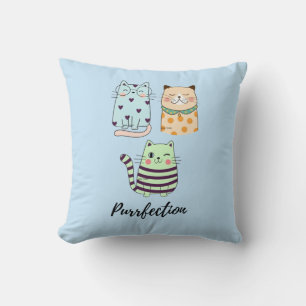 Coussin Parfaite Douceur Motif Mignon Chats Kawaii Art