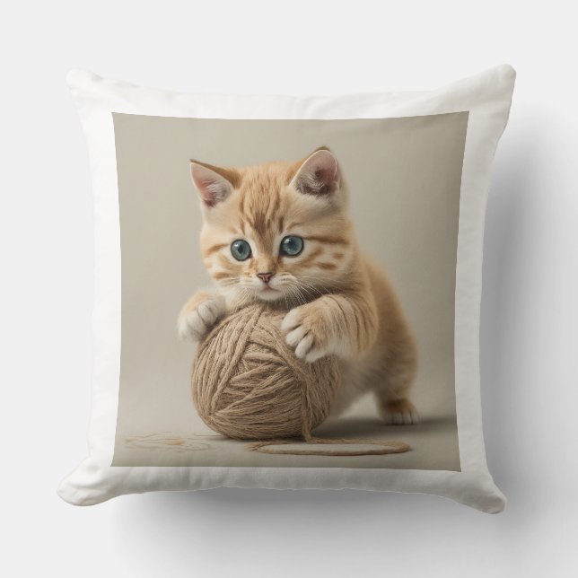 Coussin Parfaitement Adorable : Cutesse Chat Kitty (Recto)
