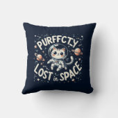 Coussin Parfaitement perdu dans l'espace : joli chat astro (Verso)