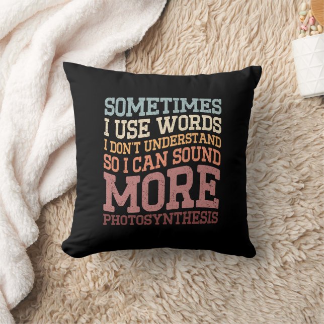 Coussin Parfois j'utilise des mots que je ne comprends pas (Couverture)
