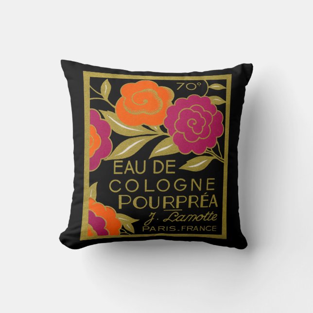 Coussin Parfum de l'Eau de Cologne Pourprea de 1920 (Recto)
