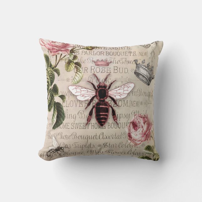Coussin Parfum français Queen Bee Rose Bud (Recto)