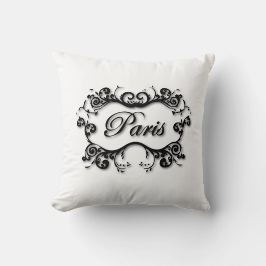 Coussin Paris avec ses manuscrits (Recto)