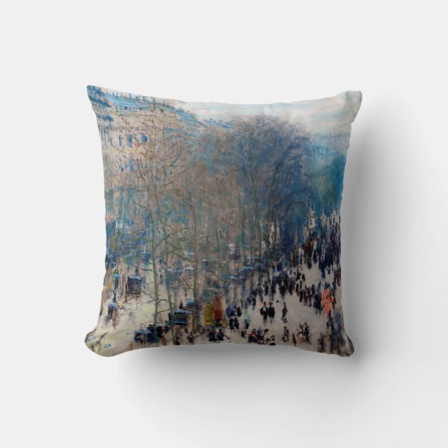 Coussin Paris Boulevard, Claude Monet (Recto)