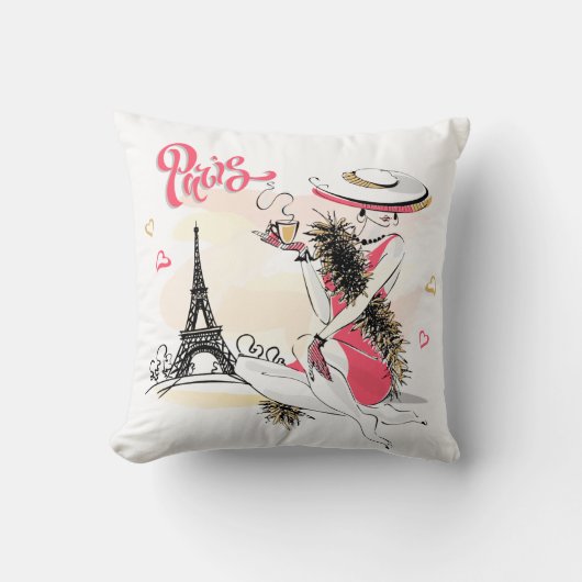 Coussin Paris & Café (Recto)