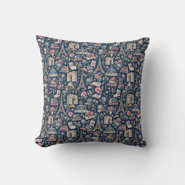 Coussin Paris Dark Icons Chic Design (Recto)