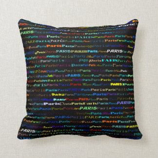 Coussin Paris Design de texte I Jeu d'oreiller