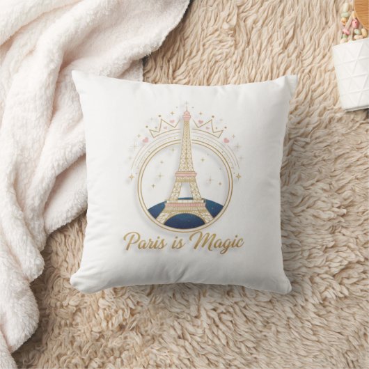 Coussin Paris - Elegant Eiffel Tower & Celestial Gold (Couverture)