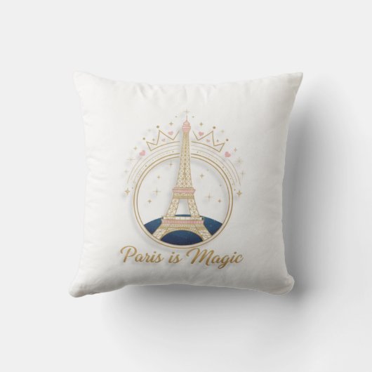 Coussin Paris - Elegant Eiffel Tower & Celestial Gold (Verso)
