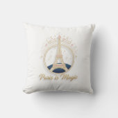 Coussin Paris - Elegant Eiffel Tower & Celestial Gold (Recto)